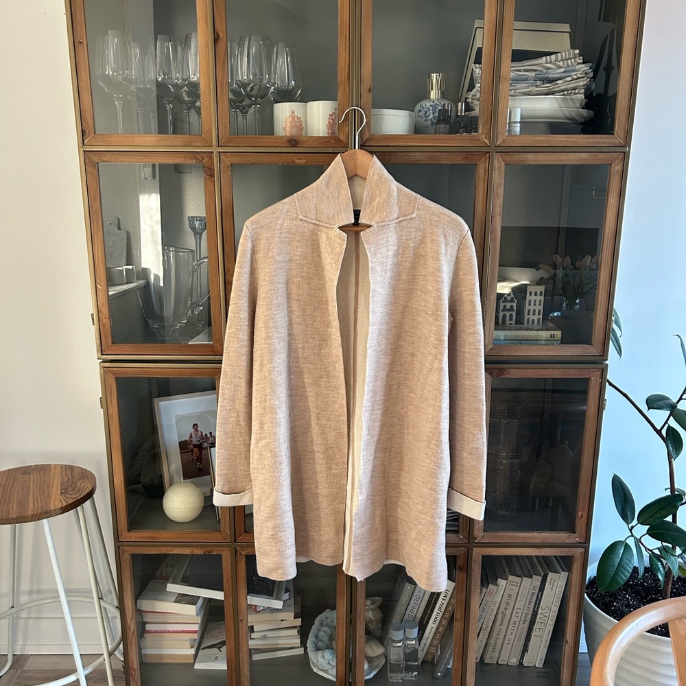Talbots Merino Wool Tan Cardigan